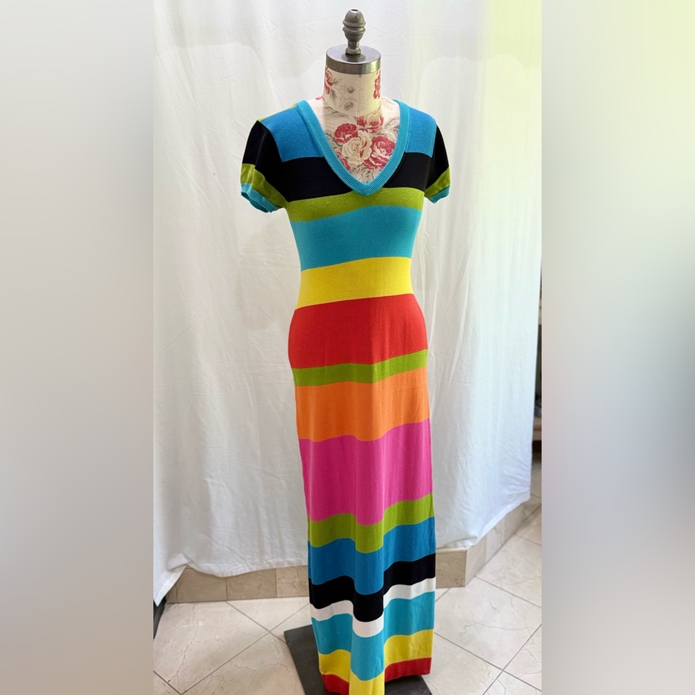 Trina Turk Multicolor Striped Color Block dress